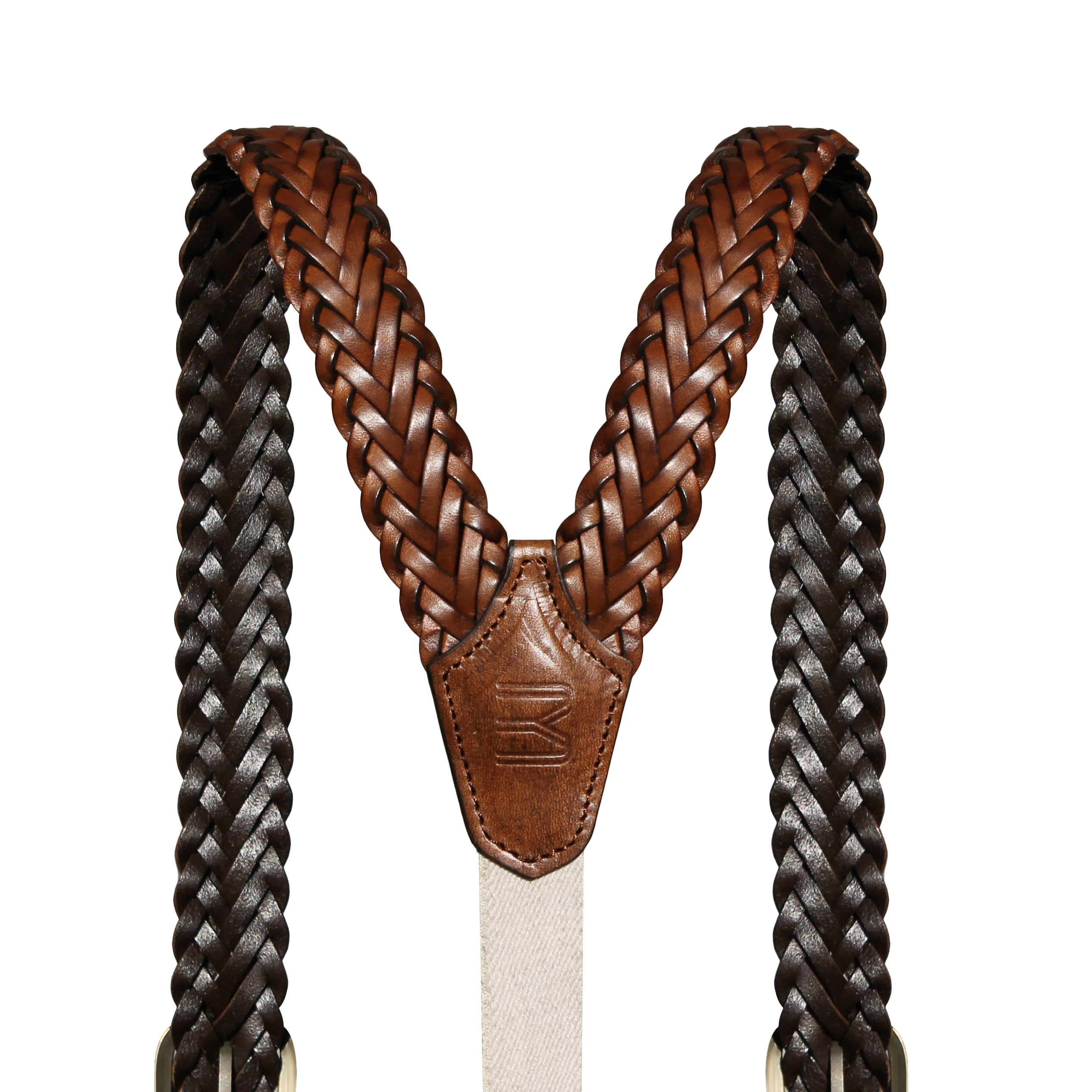 Braided Leather Suspenders Baron BRetelle